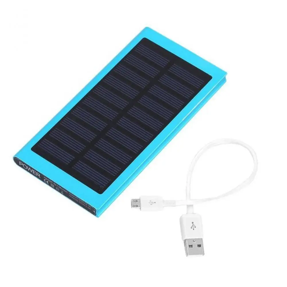 Ультра тонкий 20000mah Солнечный PowerbankDual USB LED свет внешний аккумулятор 30000 mah для iPhone X