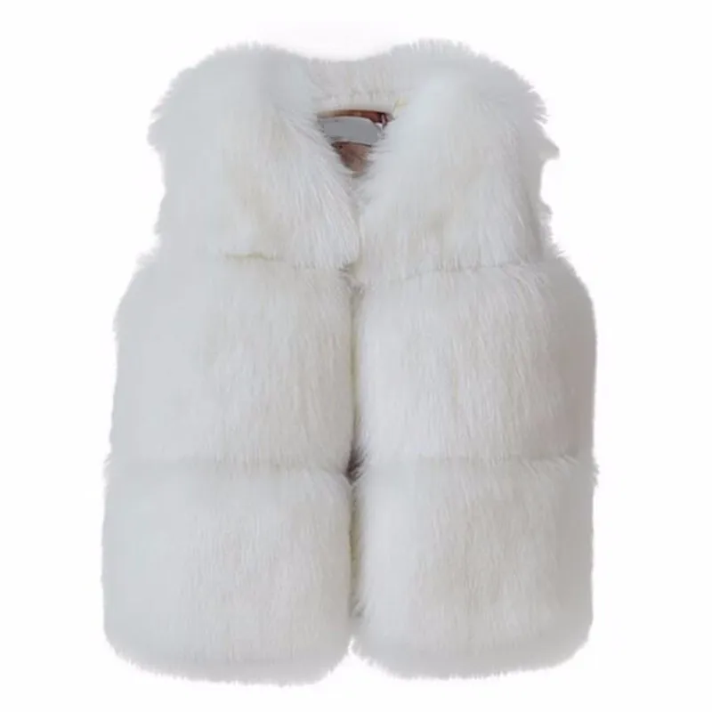 Faux Fur Baby Kids Girls Vest Jacket High Quality Thicken Warm Winter Children Outwear WaistCoats 11Colors