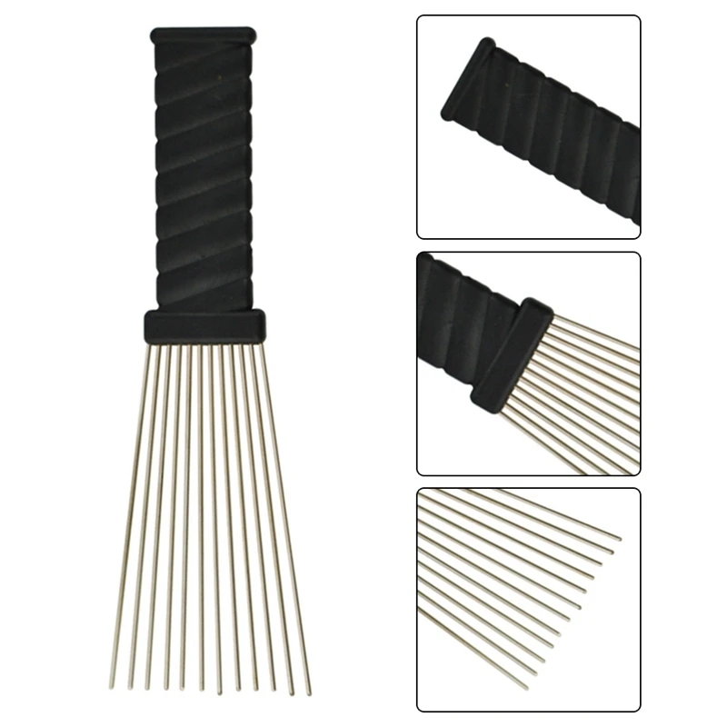Hair Wig  Combs Metal African Hair Styling Pick Afro Comb Brush Salon Hairdressing Tool