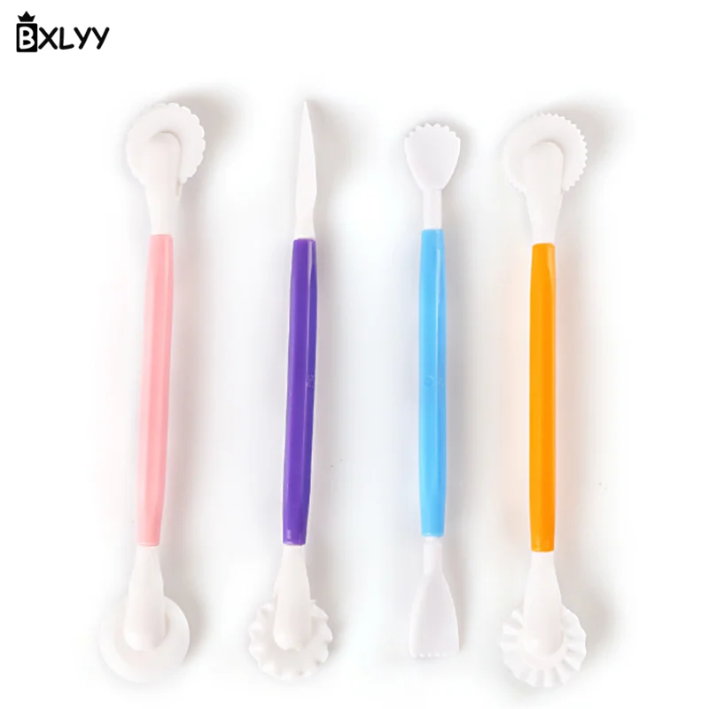 BXLYY 4 шт./компл. красочные Fondant(сахарная) Кондитерские инструменты для украшения Ножи DIY аксессуары для выпечки торта украшения инструмент Кухня гаджет для нарезки печенья в виде. 8z