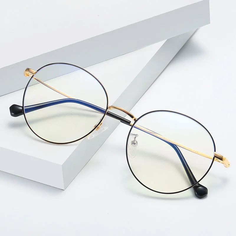 New arrival Blue light blocking glasses women retro round frame anti blue light eyewear girls