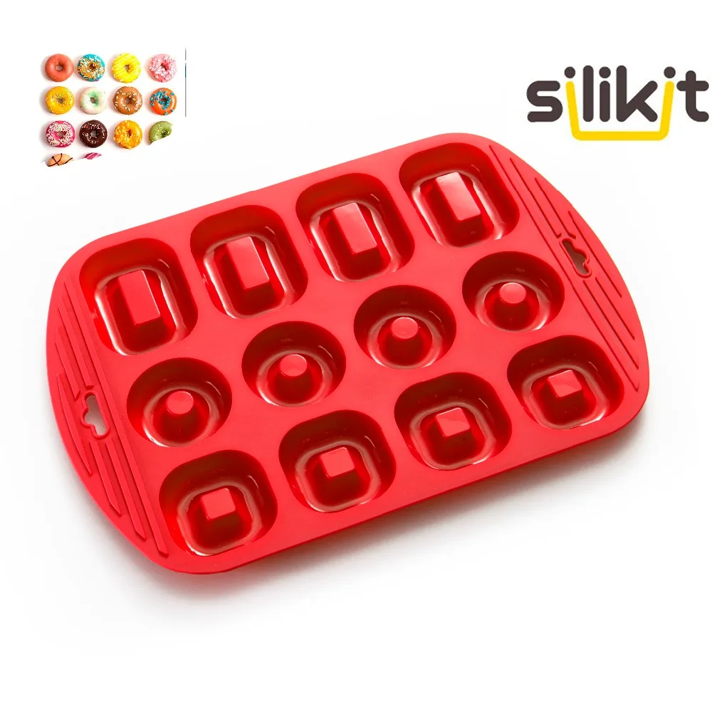 free shipping silicone rubber bakeware moulds donuts chocolate baking