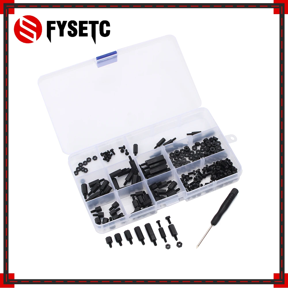 210Pcs Assorted M3 M2.5 Nylon Screws Nut Standoffs Spacers For Arduino