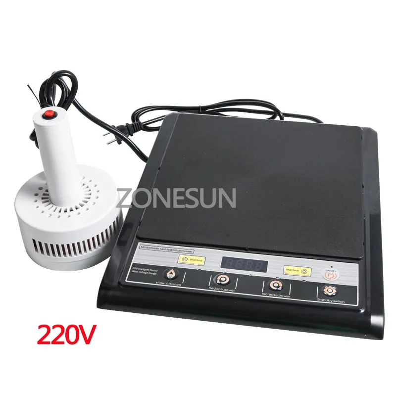 220V New type ZONESUN 220V 500E ручная Электромагнитная Индукционная Алюминиевая Фольга упаковочная машина портативная пластиковая Sealer15-100MM - Цвет: 220V New type