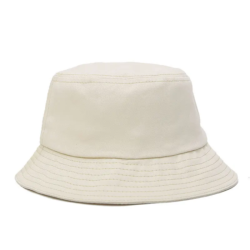 Ифэй солнцезащитный крем Для мужчин Для женщин ведро шляпа шапки лето-осень одноцветное Цвет Рыбак Панама высокого Качественный хлопок простой Шапки - Цвет: Бежевый