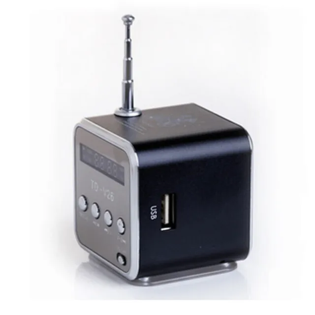 AIYIMA Portable Audio Speakers Micro USB Mini Stereo Speaker Music MP3 MP4 FM Radio TDV26 Radio FM Receiver With Digital LCD