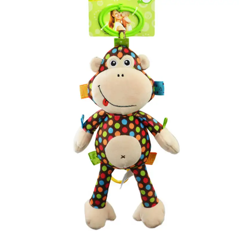 Детские плюшевые погремушки игрушки на кроватку коляска спиральный подвесной мобильный младенческая кровать животное Подарочная музыкальная игрушка для новорожденных детей 0-12 месяцев - Цвет: baby toy No15