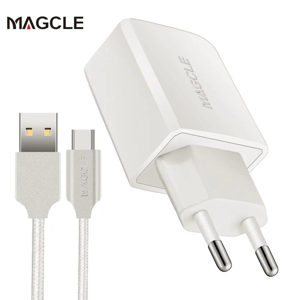 Зарядное устройство Magcle EU/US 5 V/2.4A dual USB для путешествий зарядное устройство мобильный телефон зарядное устройство адаптер для мобильного телефона+ 2A кабель Magcle