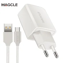 Зарядное устройство Magcle EU/US 5 V/2.4A dual USB для путешествий зарядное устройство мобильный телефон зарядное устройство адаптер для мобильного телефона+ 2A кабель Magcle
