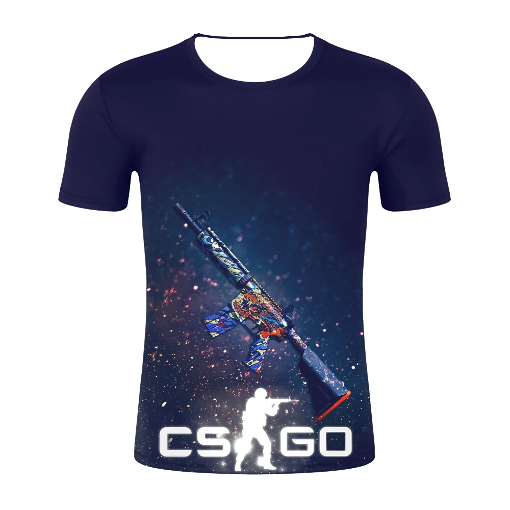 2019 футболка унисекс с 3D принтом CS GO Counter Strike Global offension CSGO Gun летняя пуловер