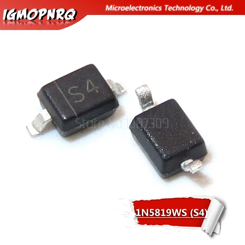 100 шт. 1N5819WS 0805 S4 B5819WS smd диоды для подавления переходных скачков напряжения IN5819 SOD-323