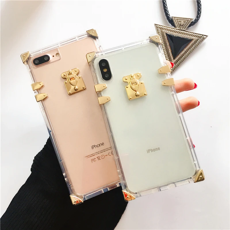 

Luxury Brand Transparent Silicone Soft Case For iPhone 7 8 plus 6 6S Plus Phone cover Case For iPhone X XR XS Max Fundas Coque