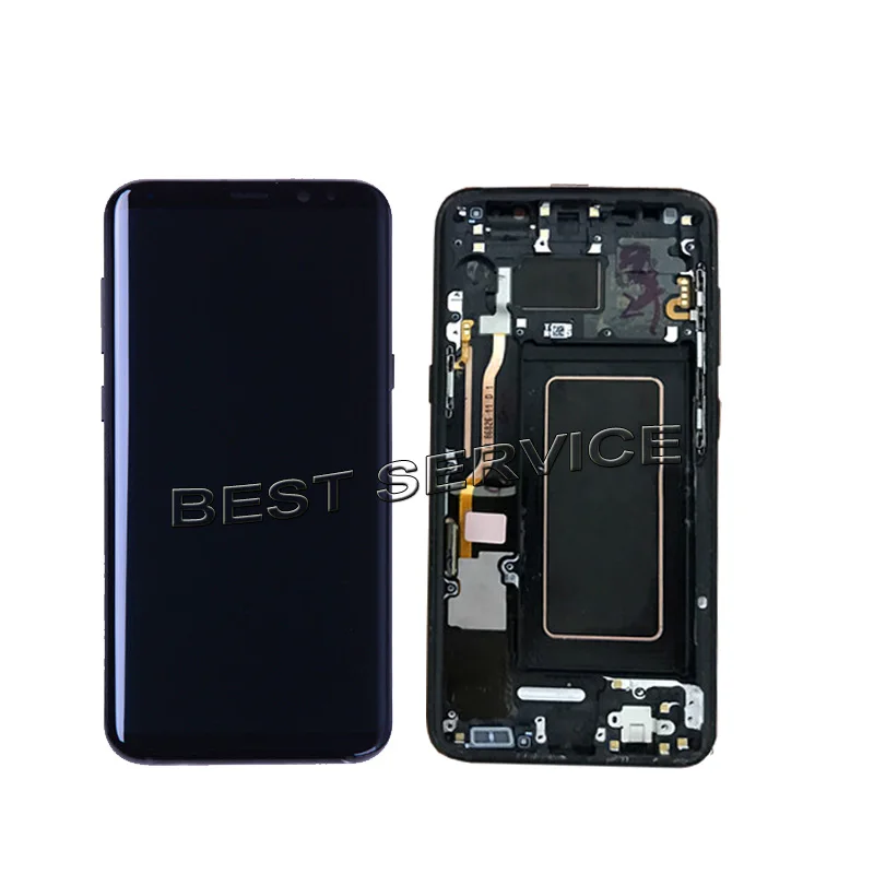 Дисплейный модуль для Samsung galaxy s8 G950 G950f plus G955 G9555f сенсорный экран дигитайзер рамка