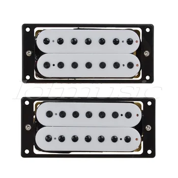 Electric Guitar Pickups Humbucker Bridge Neck Set Black Double Coil Pickup 7 String Guitar Parts Accessories electric guitar pickups humbucker double coil pickup 7 string guitar parts accessories bridge neck set black