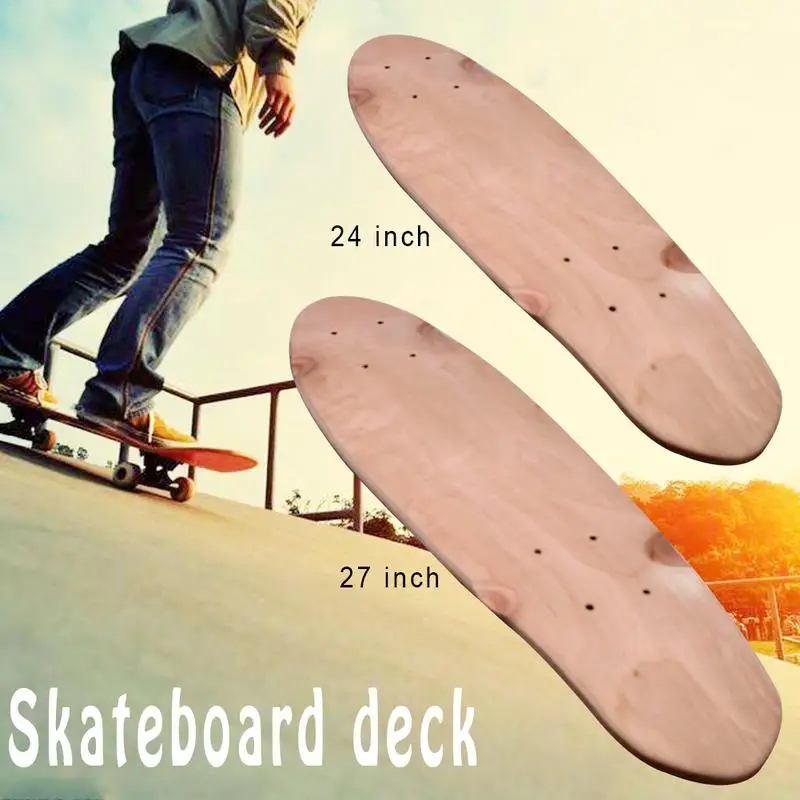 

24 Inch / 27 Inch Maple Deck Fish Skateboard Deck Single Rocker Skateboard Professional Seven-Layer Deck