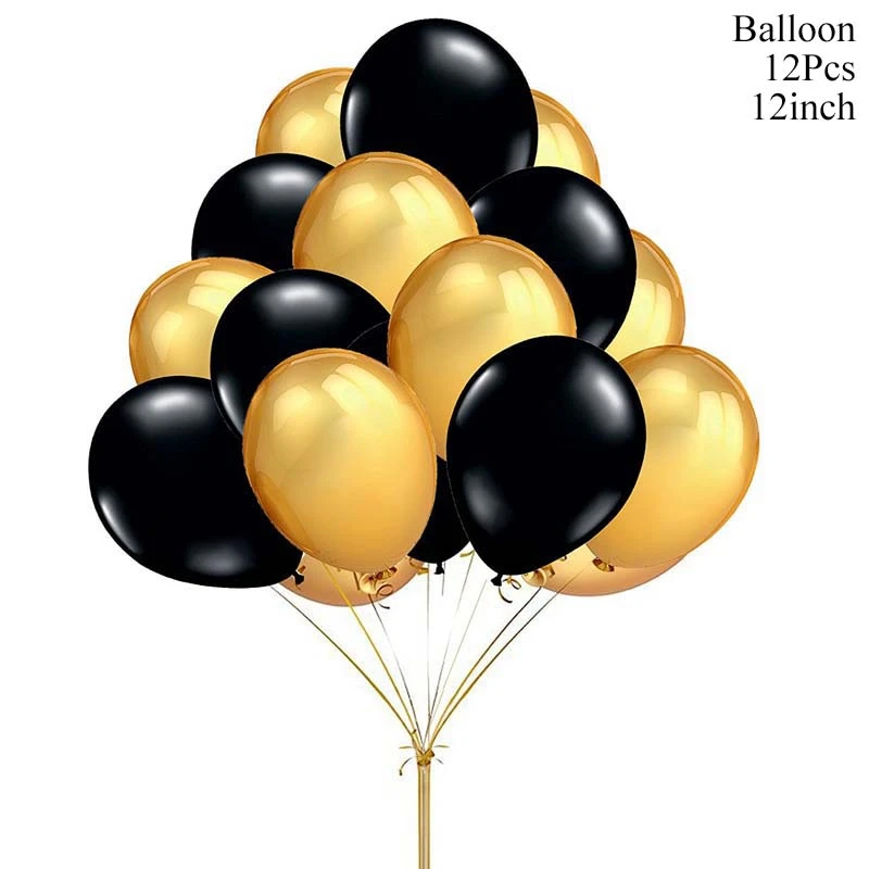 Taoup 1 Набор бумаги счастливый плакат "с днем рождения" ткань золотые конфетти воздушные шары для дня рождения вечерние декоры дети взрослые вечерние принадлежности DIY - Цвет: Metal Balloons 6