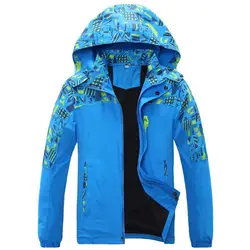 Непромокаемые двухслойные ветрозащитные куртки 10000 мм для мальчиков и девочек, детская верхняя одежда, теплое Детское пальто для От 7 до 16