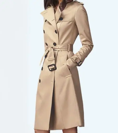 À Taille Chaude Long Printemps Tranchée Grande Nouvelle Femmes kaki Mince Mode Boutonnage Haute rouge S Manteau Double 6xl 2019 Noir Moyen gBqwPxz