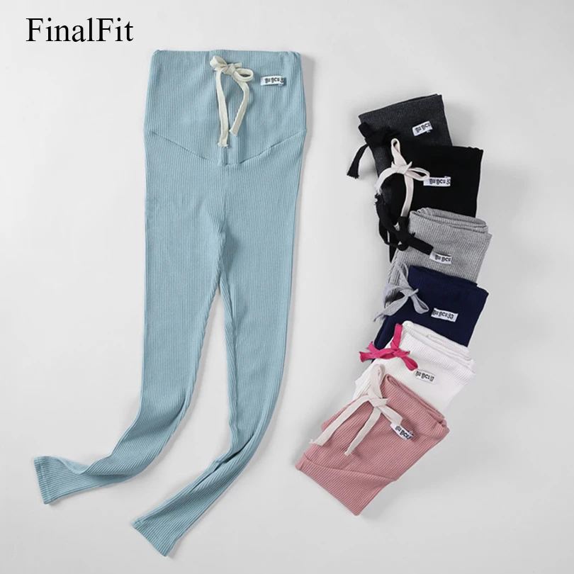 

100% Cotton Warm Maternity Leggings Super Soft Pregnant Woman Autumn Winter Pants Drawstring Maternity Leggings
