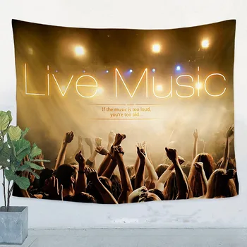 

Hip hop\ Jazz\Reggae\Rock\Heavy metal Music Poster Retro Flag Banner Tapestry Cloth Art Wall Sticker Bar Bedroom Home Decor