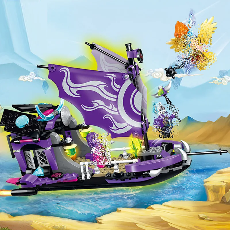 2210 просветить Creation of Gods EVIL QUEEN'S BOAT PRO строительные блоки Развивающие игрушки для