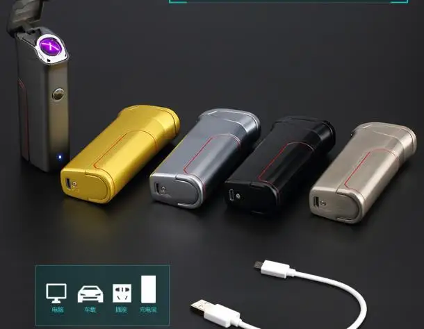 Новинка импульсная дуга электронная сигарета зажигалка может поставить прикуриватель на батарейке Thunder металлический беспламенный