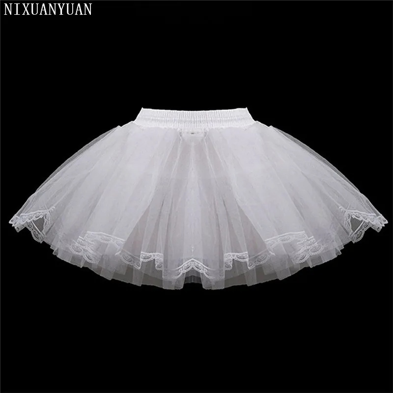 

Petticoat Children 3 Layers Hoopless Short Petticoats Flower Girl Dress Crinoline for Wedding Little Girls/Kids/Child Underskirt