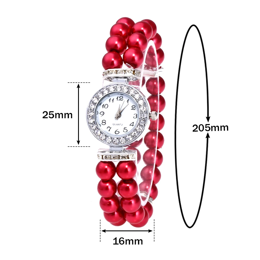Модные женские часы с искусственным жемчугом, стразы, маленький циферблат, браслет, кварцевые наручные часы, Relogio Feminino