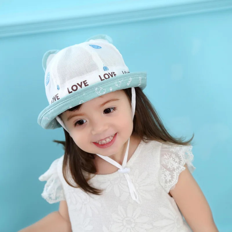 Love Rabbit Children Sun Headwear Black