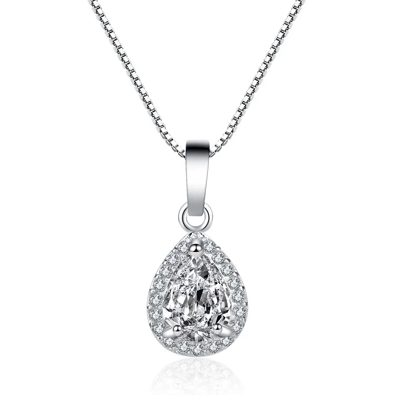 water drop crystal engagement necklace (6)