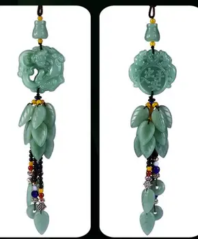 

Car pendant hang ping pin high-grade hang factory wholesale car interior supplies real gem jaspergem stone jewelry chain