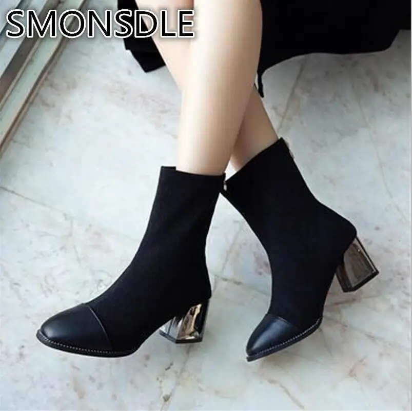 

SMONSDLE 2018 winter new European and American thick with frosted England versatile suede thin socks socks women A31