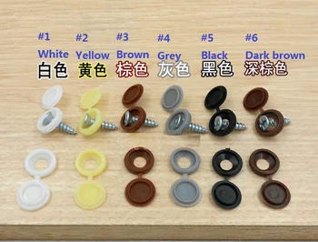 

1000PCS/Lot 6COLORS Furniture Decorative Cover Plastic Screw Cap Furniture Hardware Cabinet Accessories Plastic Plug Buttons