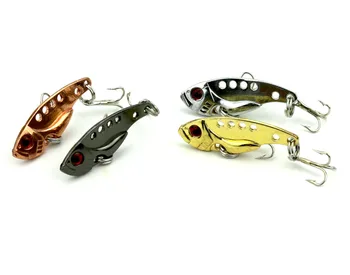 

200pcs Blade 4CM 7G VIB Metal fishing Lures crank Walleye Crappie wobble pike bass peche fishing baits pesca fishing tackles