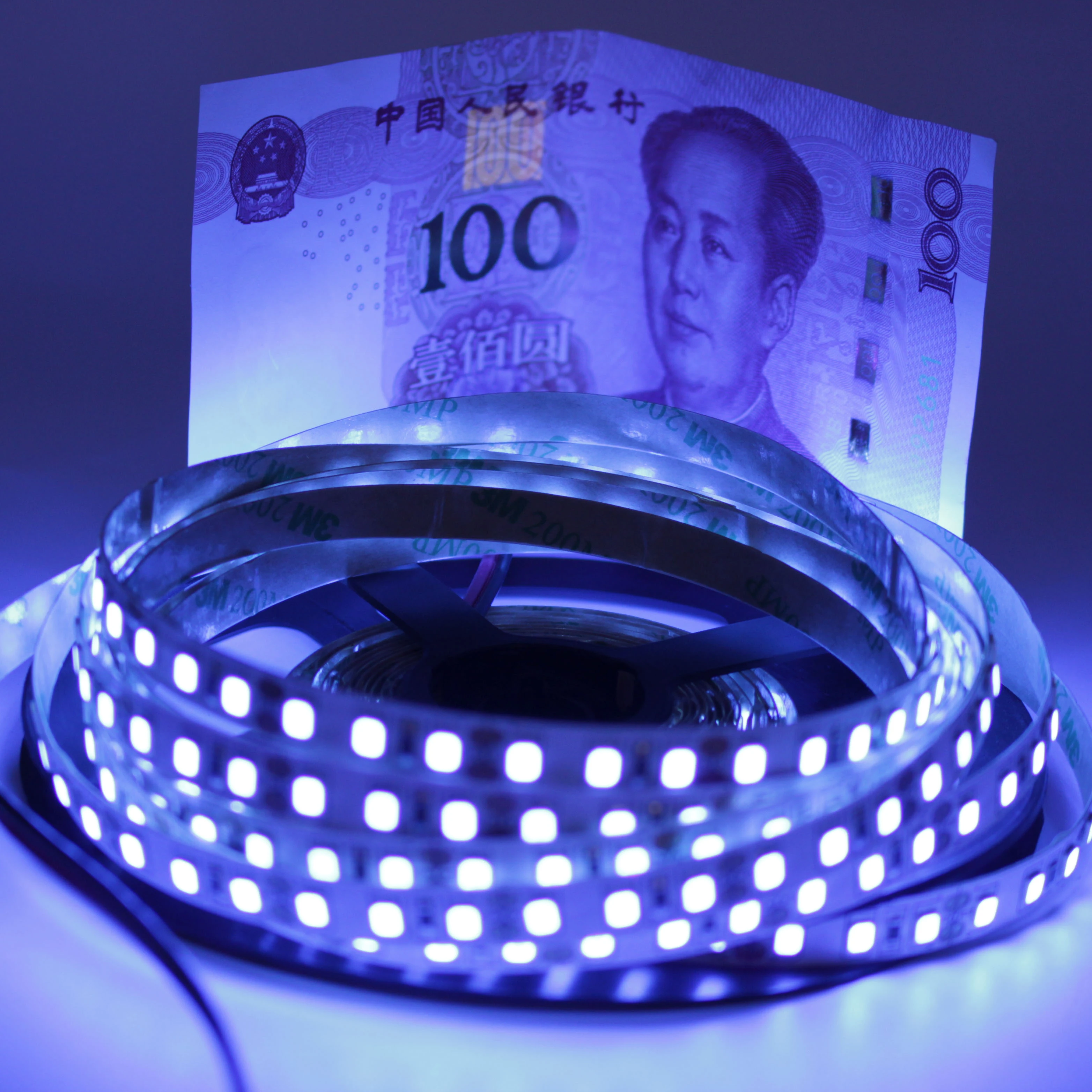 1M 3528 UV Ultraviolet 395nm 600 LED strip 120led/m SMD Light Black PCB 1M 3528 UV Ultraviolet 395nm 600 LED strip 120led/m SMD Light Black PCB