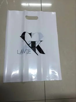 

W400*H500mm(15.7' *19.7')200pcs Design logo printed bag tote plastic packing big bag factory price pe shopping wedding bags