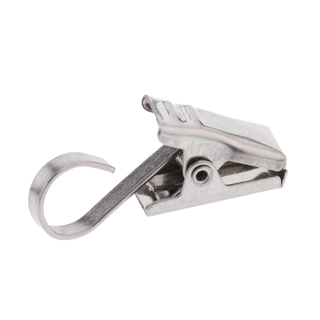 30Pcs Heavy Duty Curtain Drapery Clips with Hook Spring Clamps Hanging Clips Carrier Silver 35mm