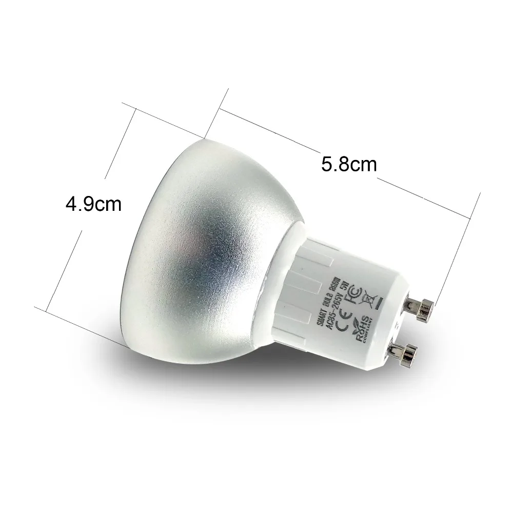 6 Pieces GU10 RGBW LED Light Work with Alexa Echo
