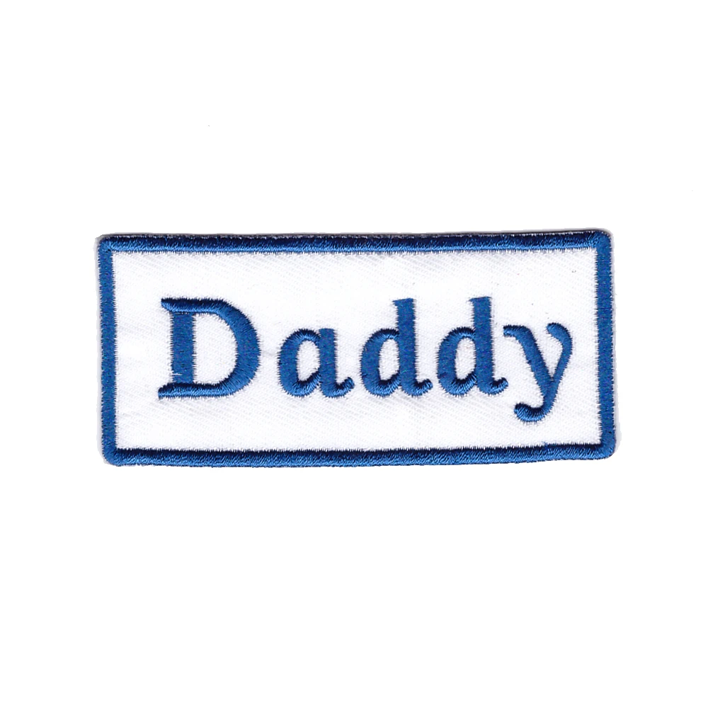 DADDY logo Embroidery iron on Patches For Clothing Badge Stickers Appliques|Patches| - AliExpress