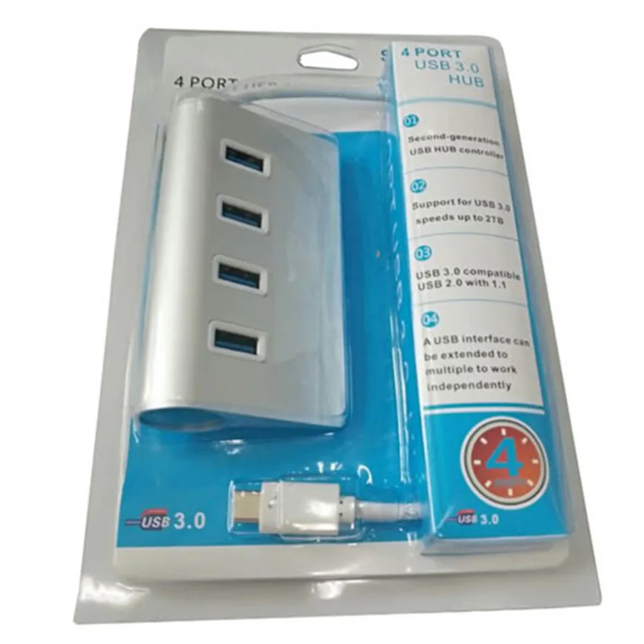 BASIX USB 3,1 type C Мужской Кабель-адаптер 4 порта USB 3,0 концентратор Алюминиевый Для iMac MacBook Air USB-C порты устройства-ПК друг