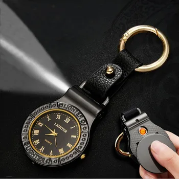 

50pcs Multifunctional watch USB cigarette lighter flashlight