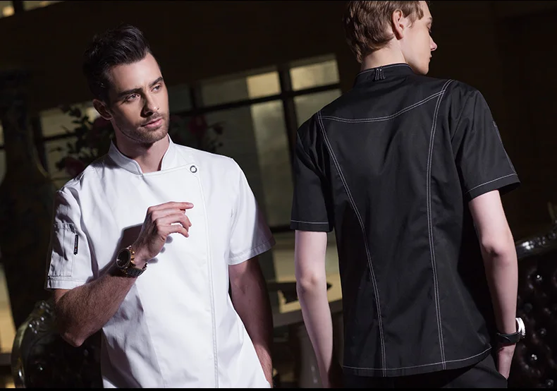 SUMMER new arrival high quality washable short-sleeve thin white chef uniform work wear