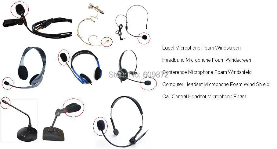 Microfone de Lapela 5mm de Diâmetro do Furo 13mm de Comprimento Espuma Windscreen Bege Interno 10 Pçs - Lote Singapore Post Ws-0513l - Image 3