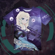 Negro Bullet Tina Brote T-shirt Camiseta Del Verano Hombres Mujeres Tops Anime Cosplay Vestidos hombres Camisetas Envío Libre