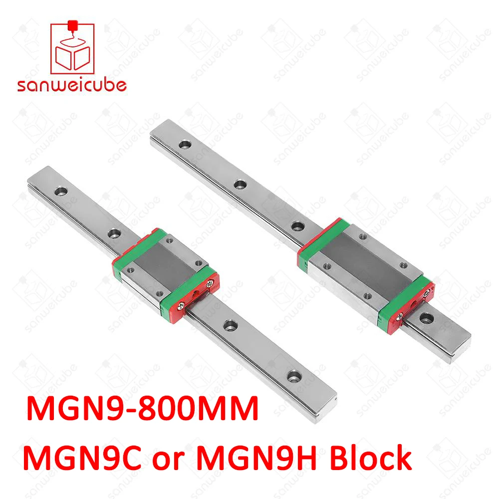 

1pcs 9mm for Linear Guide MGN9 800mm L= 800mm for linear rail way + MGN9C or MGN9H for Long linear carriage for CNC X Y Z Axis