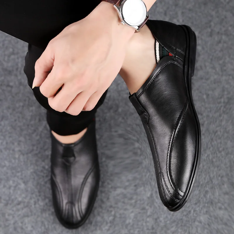 CeLai New Big Size 47 Genuine Leather Male Shoes Fashion Casual Shoe Breathable Men Flats Loafers Men's Driving Shoes A-042