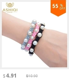 ASHIQI настоящие натуральные жемчужные браслеты барокко 9-10 мм белый пресноводный жемчуг ювелирные изделия подарок для женщин модные браслеты