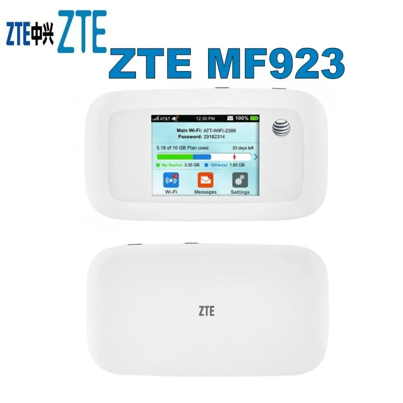  ZTE MF923 (AT&T Velocity) 4G LTE Mobile Hotspot with touch screen