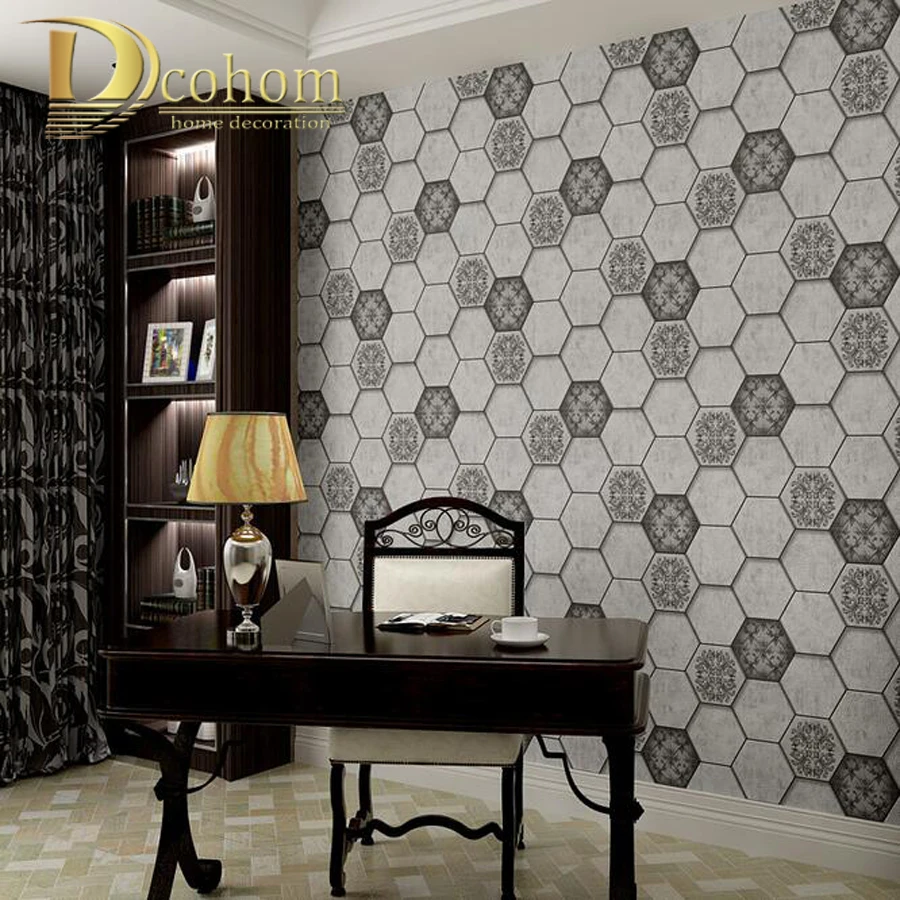 

Geometric 3D Brick Wallpaper For Walls Waterproof Vinyl Vintage Brick Pattern Wall Paper Rolls For living Room Bedroom Decor