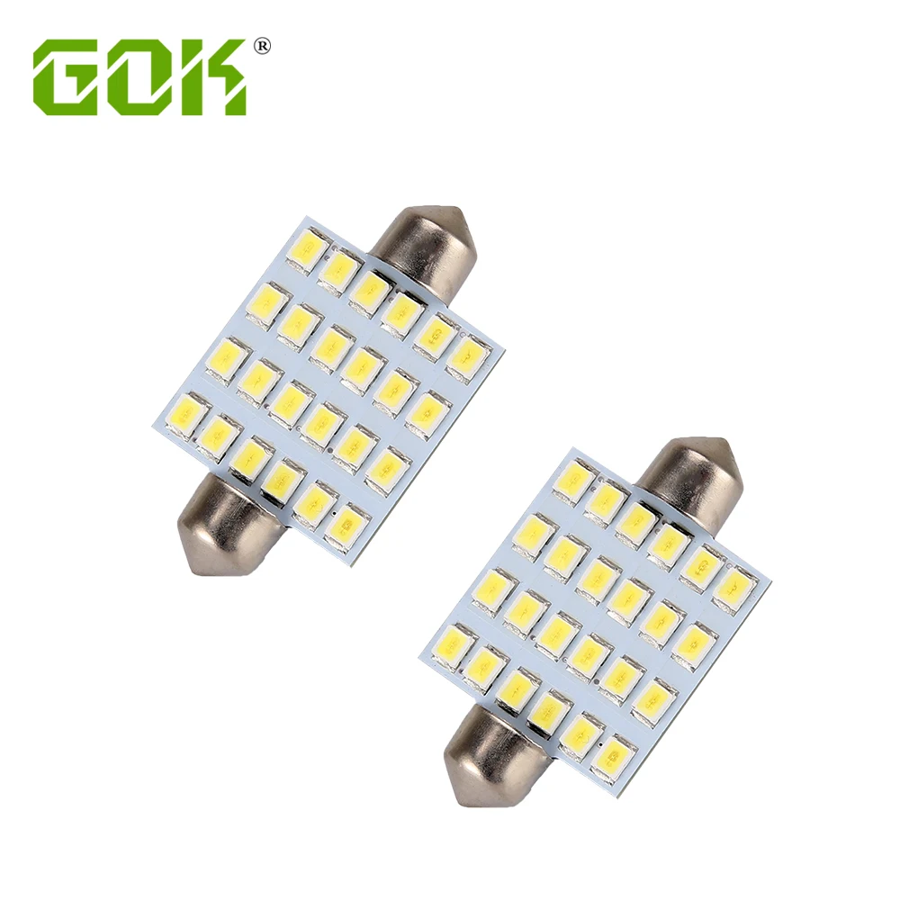 10 шт./лот светодиодные гирлянды 31 мм 36 39 42 24 светодиода 2835 SMD 360 лм C5W купольные